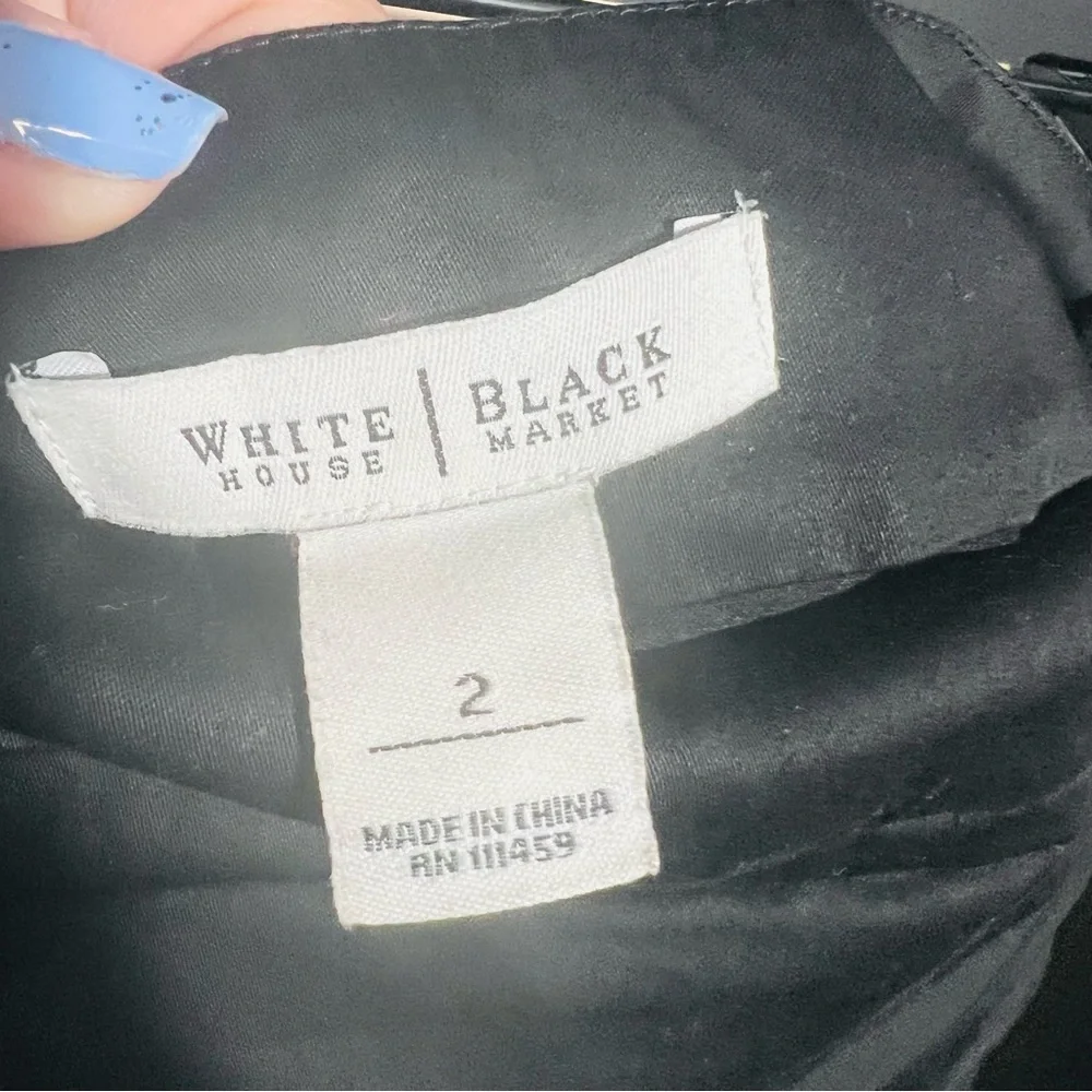 White House black market‎ Elegant Black Women's Skirt Size 2 (c6)